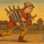 Karta Tarota 7 mieczy, co to znaczy