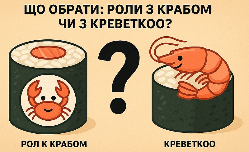 Що обрати: роли з крабом чи з креветкою?