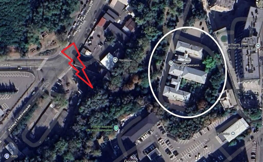 Rosjanie zaatakowali rakietą ambasadę Azerbejdżanu na Ukrainie