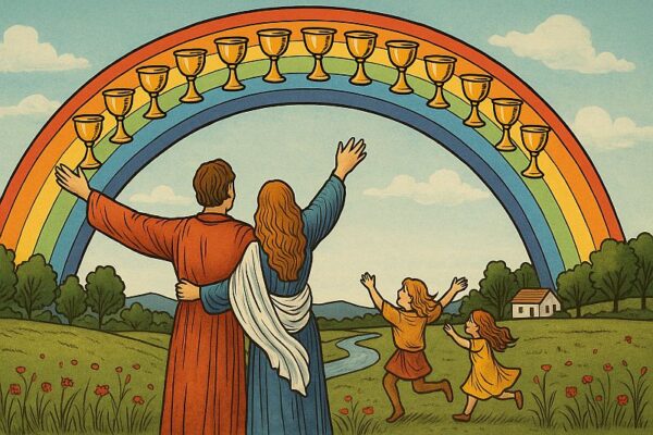 10 Kielichów Tarot – pełnia szczęścia, miłość i spełnienie emocjonalne
